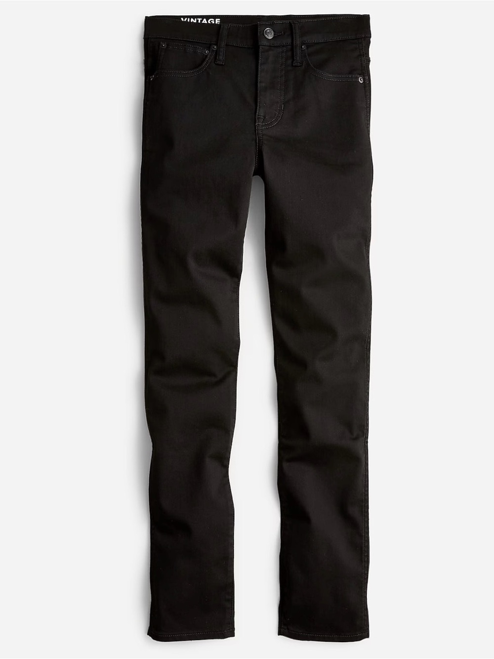 NWoT 9" mid-rise vintage slim-straight jean in Stay Black wash